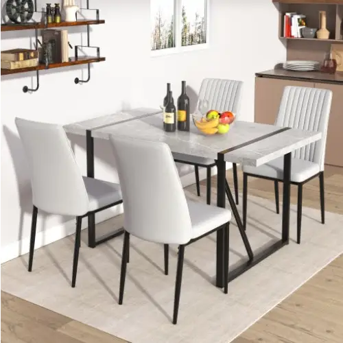 Modern Dining Table 55 Inch Kitchen Table For 4 People Rectangular Dinner Table For Dining Room Home Office Living Room