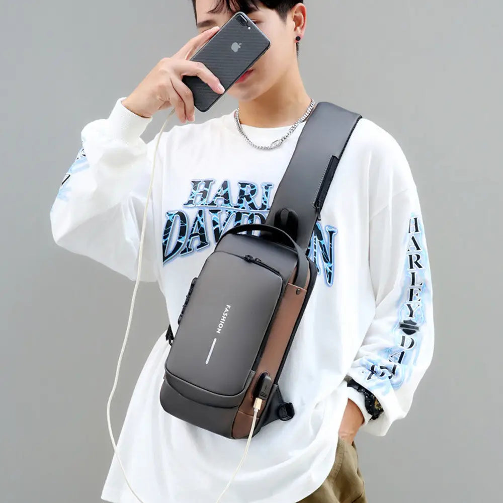 Motorcycle Chest Bag Password Anti-theft Men’s Fashion