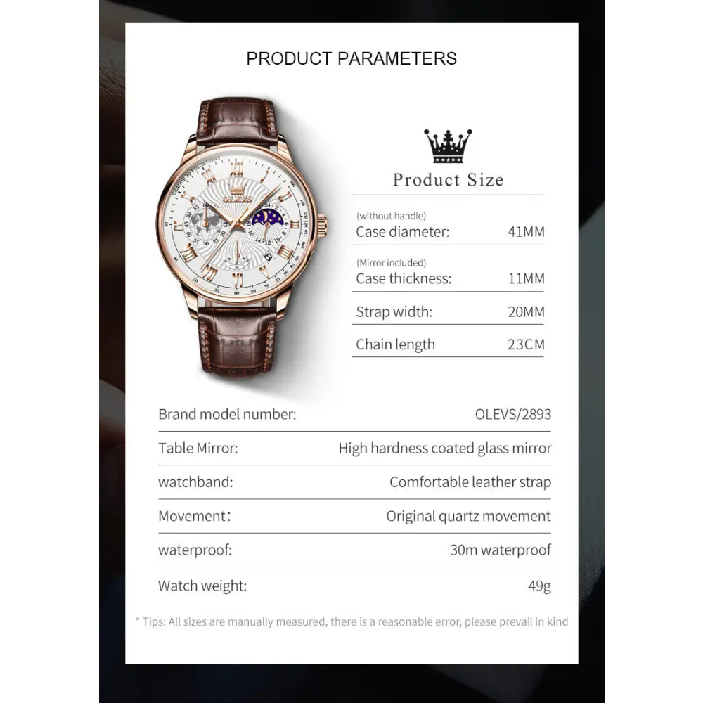 Multifunctional Business Quartz Watch Luminous Men