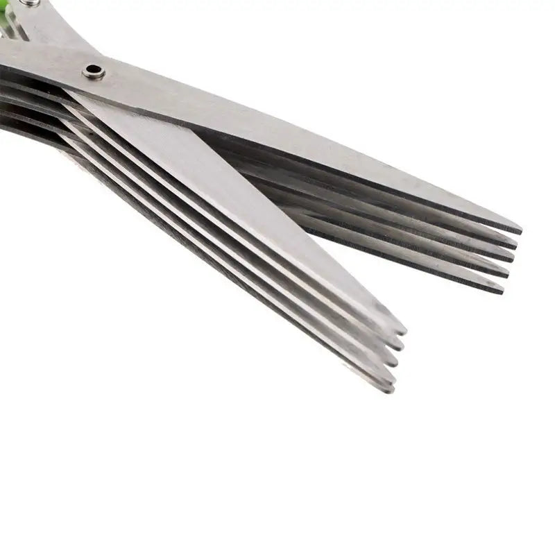 Multifunctional Multi-layer Green Onion Scissors Stainless Steel Onion Cutting Knife Herb Seaweed Spice Scissors Kitchen Scissor Kitchen Gadgets Beyond Trends Hub