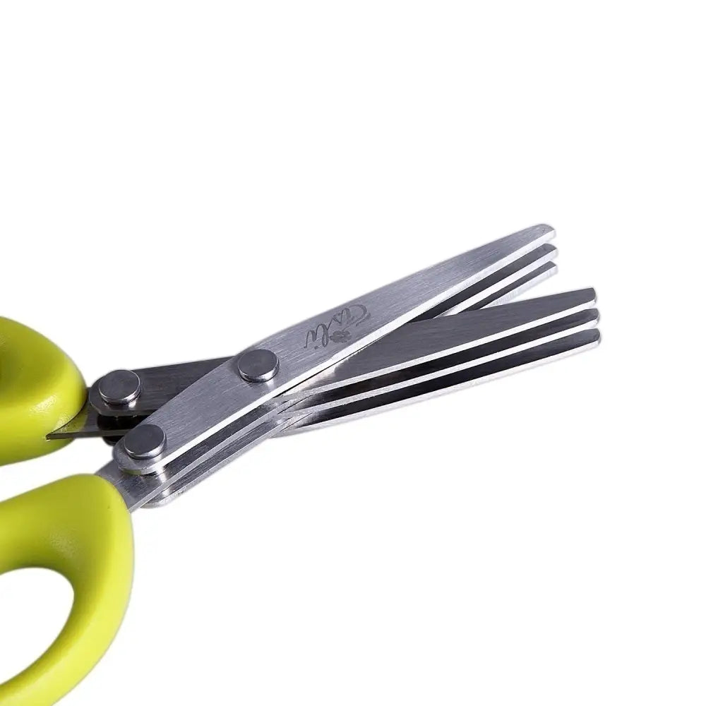 Multifunctional Multi-layer Green Onion Scissors Stainless Steel Onion Cutting Knife Herb Seaweed Spice Scissors Kitchen Scissor Kitchen Gadgets Beyond Trends Hub