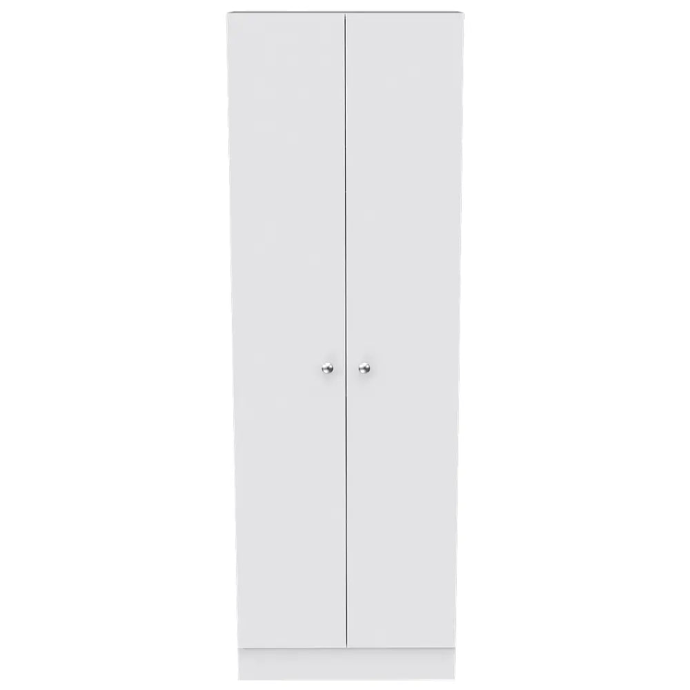 Multistorage Pantry Cabinet Five Shelves Double Door Cabinet -White - White - 5