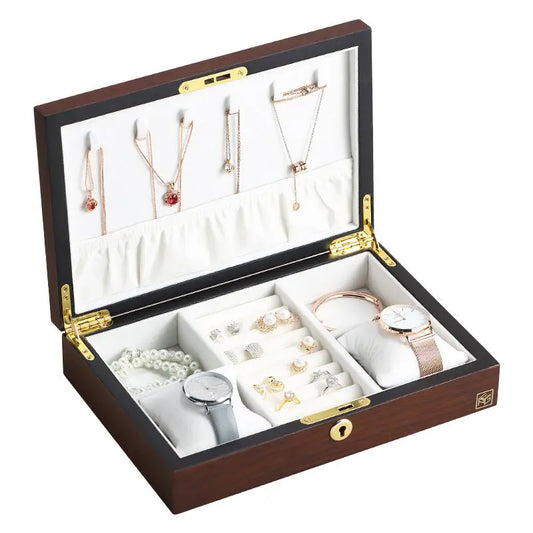 Necklace Jewellery With Lock Solid Wood Hand - Beyond Trends Hub 