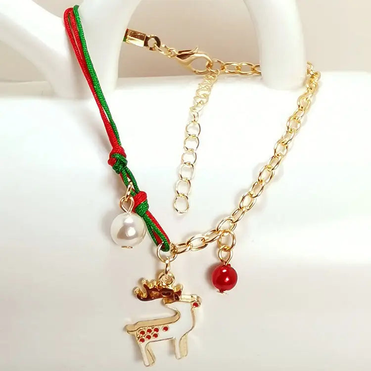 New Christmas Snowman Santa Claus Tree Snowflake Elk Bracelet Christmas Gift Charm Bracelet Chain Pendant For Women New Year Fashion Gift Beyond Trends Hub