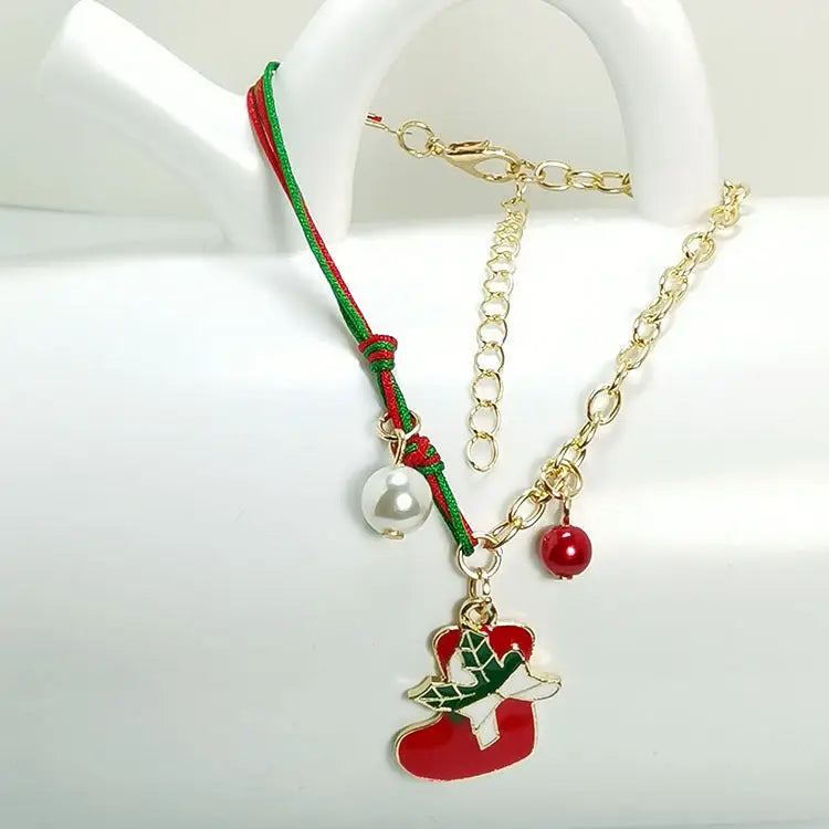 New Christmas Snowman Santa Claus Tree Snowflake Elk Bracelet Christmas Gift Charm Bracelet Chain Pendant For Women New Year Fashion Gift Beyond Trends Hub