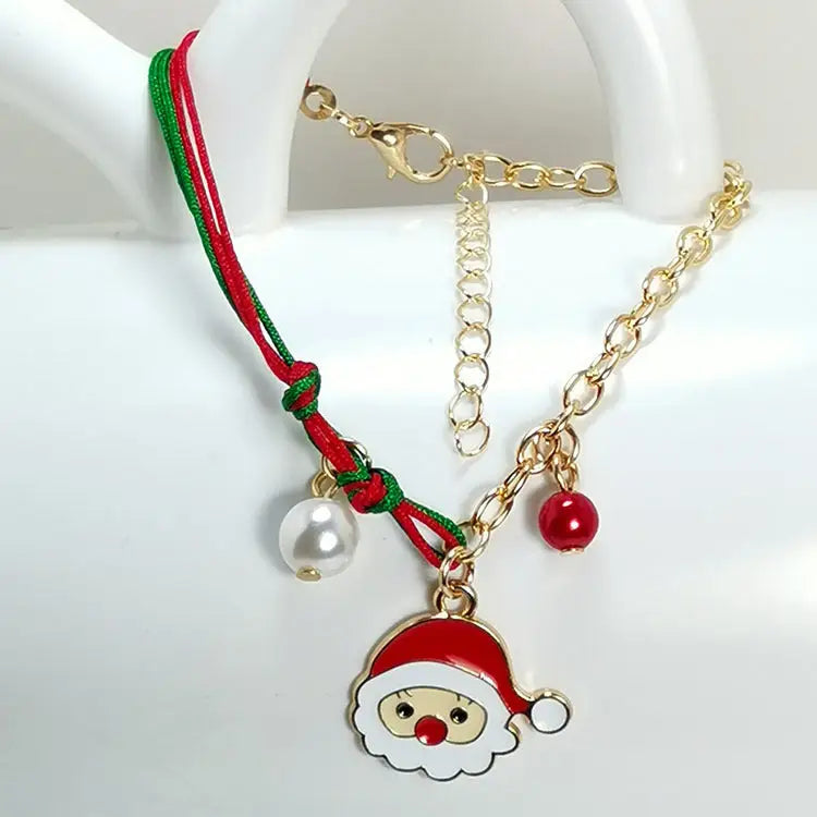 New Christmas Snowman Santa Claus Tree Snowflake Elk Bracelet Christmas Gift Charm Bracelet Chain Pendant For Women New Year Fashion Gift Beyond Trends Hub