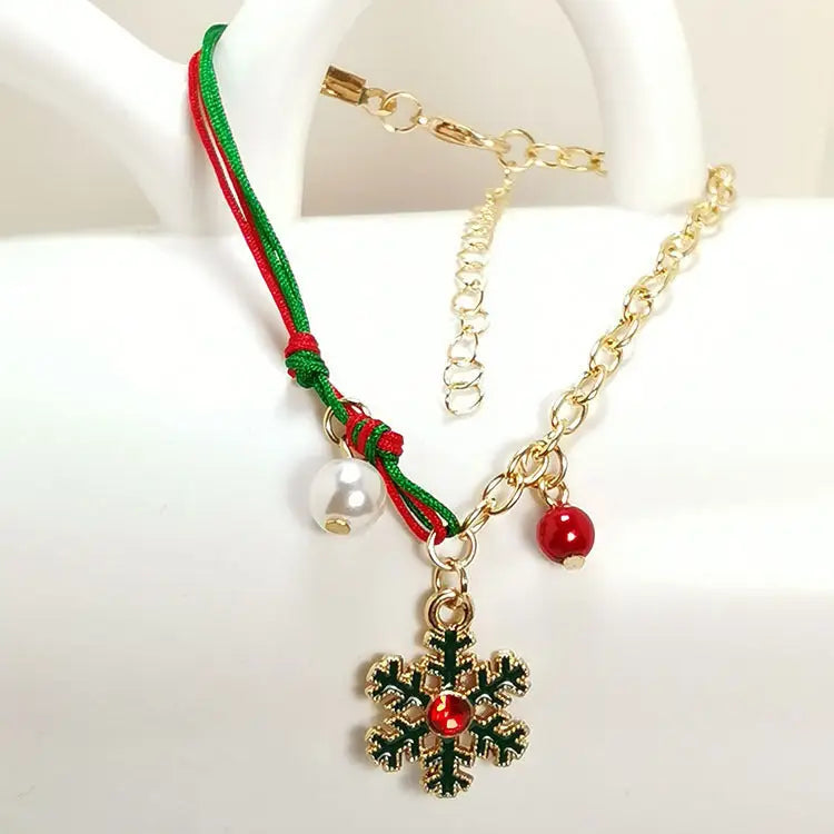 New Christmas Snowman Santa Claus Tree Snowflake Elk Bracelet Christmas Gift Charm Bracelet Chain Pendant For Women New Year Fashion Gift Beyond Trends Hub