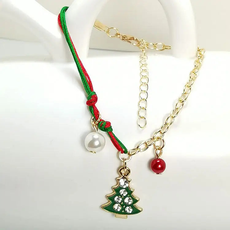 New Christmas Snowman Santa Claus Tree Snowflake Elk Bracelet Christmas Gift Charm Bracelet Chain Pendant For Women New Year Fashion Gift Beyond Trends Hub