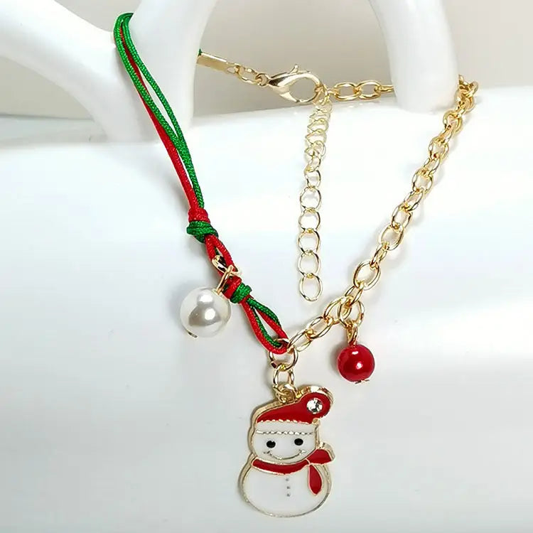 New Christmas Snowman Santa Claus Tree Snowflake Elk Bracelet Christmas Gift Charm Bracelet Chain Pendant For Women New Year Fashion Gift Beyond Trends Hub
