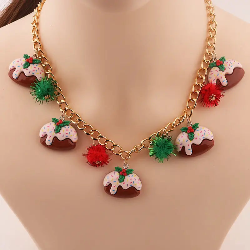 New Christmas Tree Bell Santa Claus Necklace Creative Personalized Pendant Clavicle Chain Women's Jewelry Beyond Trends Hub