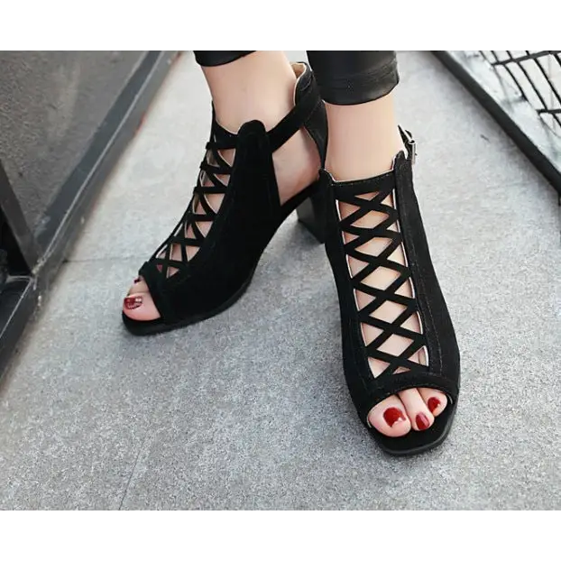 New fish mouth sandals plus size women’s shoes