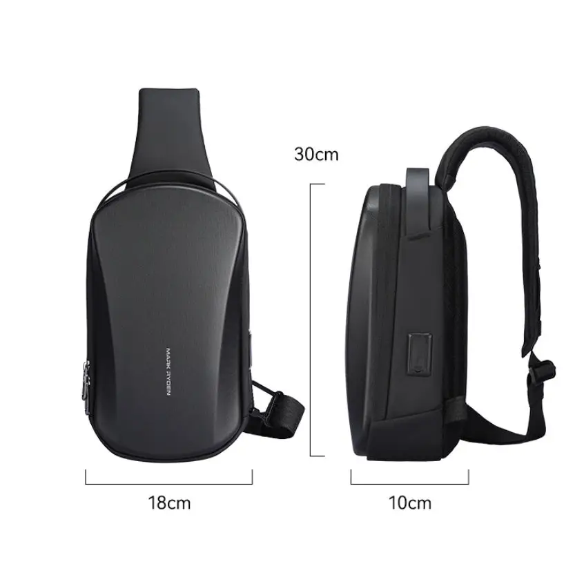 New Hard Shell Men's Fashion Waterproof Shoulder Messenger Bag Beyond Trends Hub