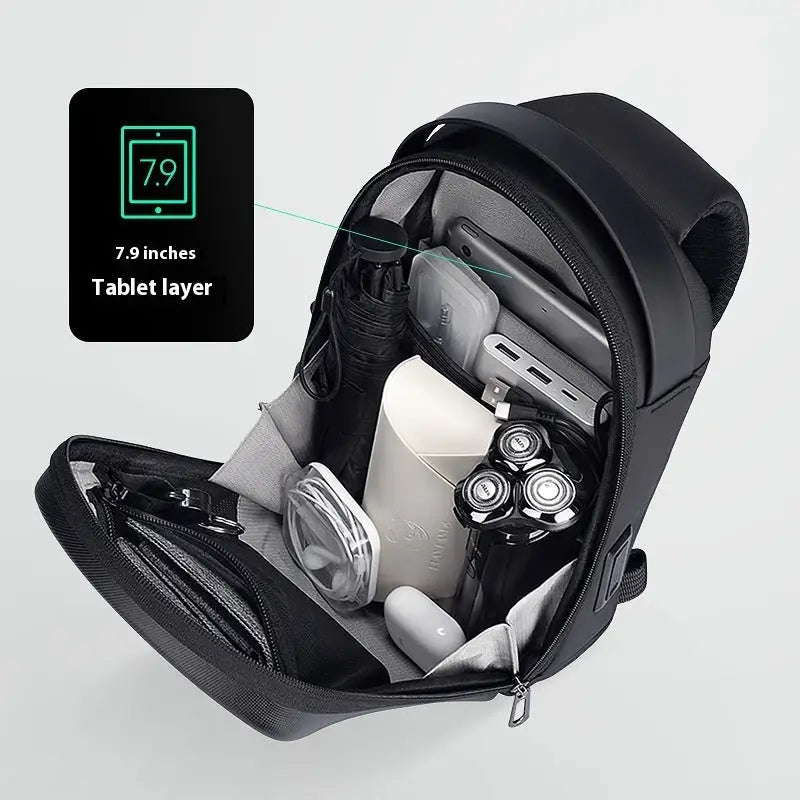 New Hard Shell Men's Fashion Waterproof Shoulder Messenger Bag Beyond Trends Hub