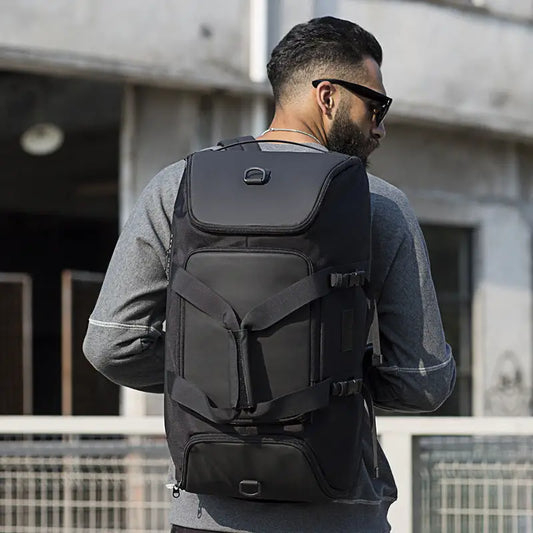 New Large Capacity Multi-compartment Backpack For Men - Black / 16 inches