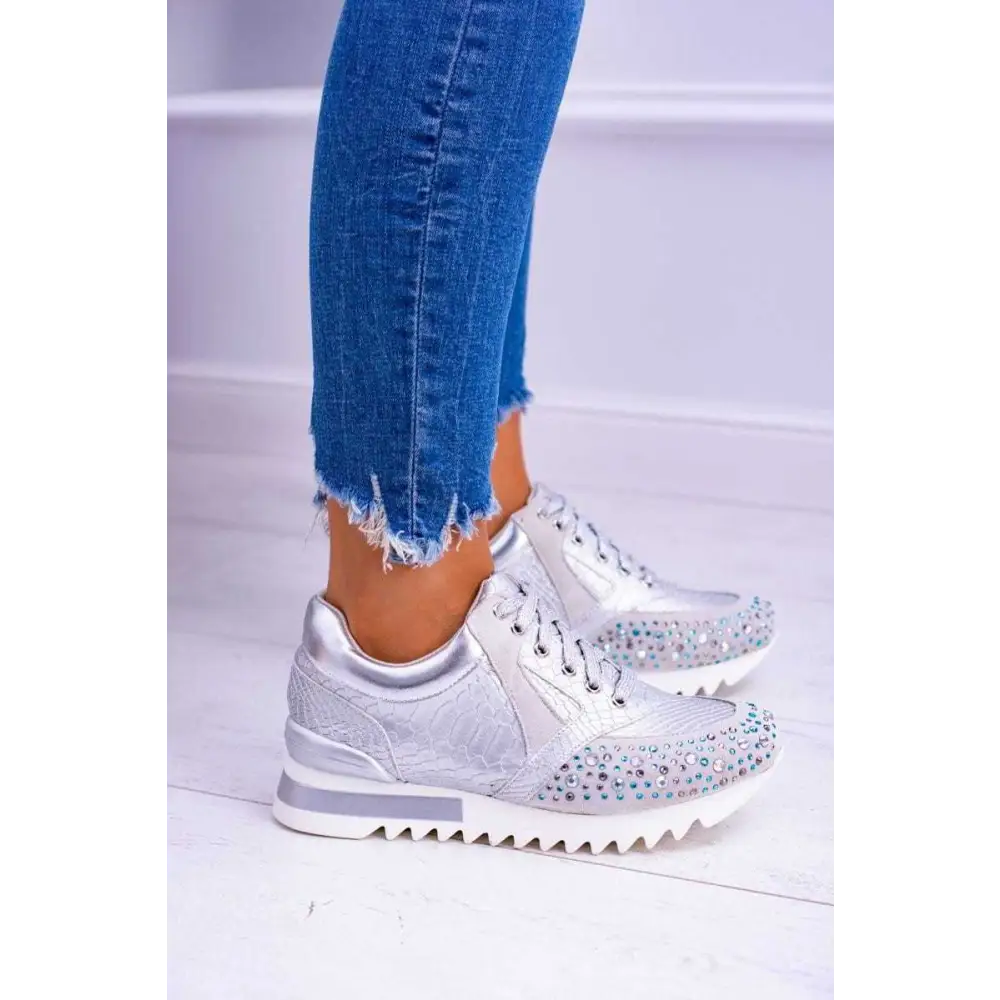 New Leisure Rhinestone Fashion Plus Size Women's Sports Running Shoes Beyond Trends Hub