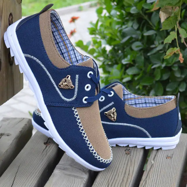 New men’s casual canvas shoes - Navy blue / 44