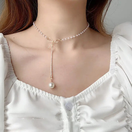 New Niche Design Pearl Necklace Women"s Fashion Cool Wind Beyond Trends Hub