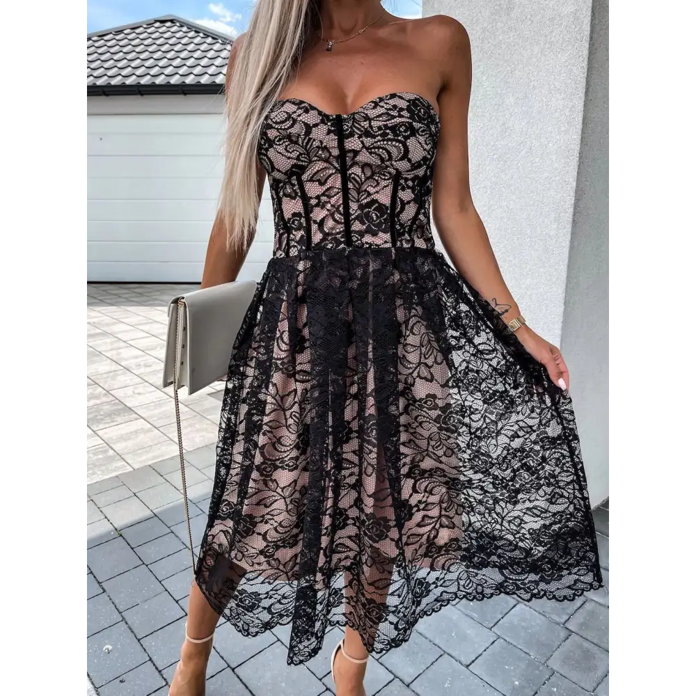 New Off Shoulder Bra Lace Dress For Women