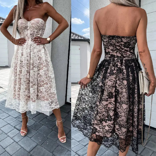 New Off Shoulder Bra Lace Dress For Women