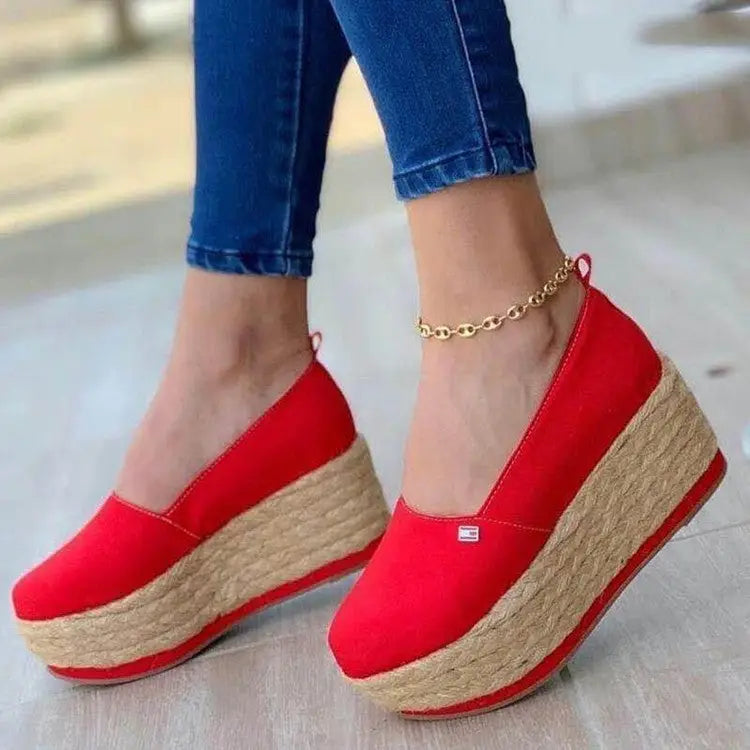 New platform platform canvas shoes - Red / 40