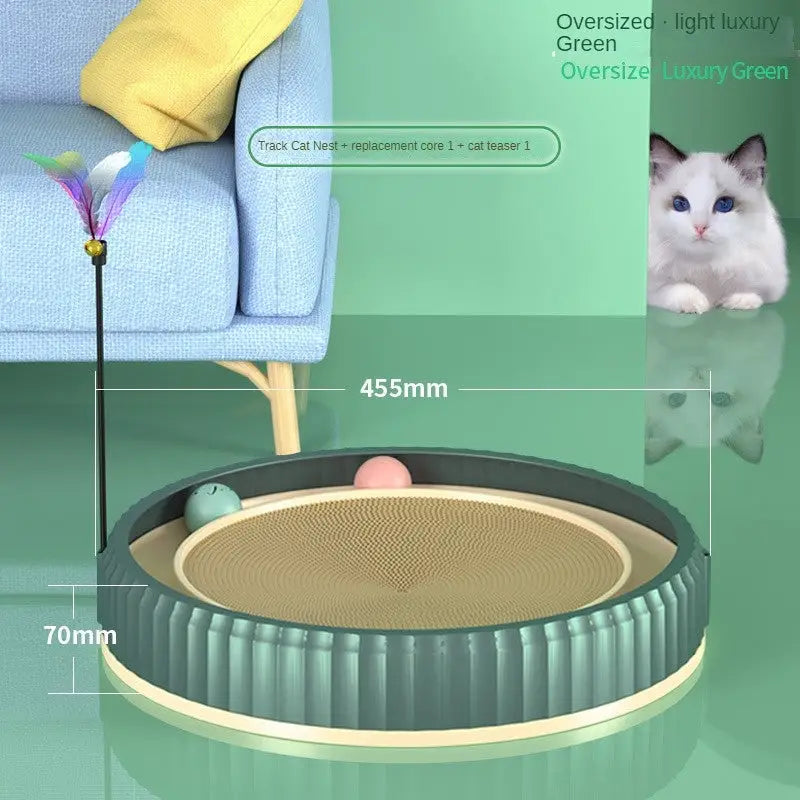 NEW Round Cat Scratching Board Wear-resistant Anti-scratch Claw Grinder Furniture Protector Pet Products Beyond Trends Hub