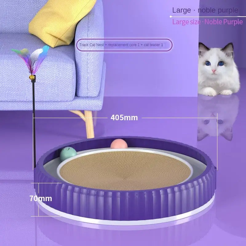 NEW Round Cat Scratching Board Wear-resistant Anti-scratch Claw Grinder Furniture Protector Pet Products Beyond Trends Hub