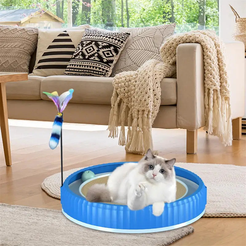 NEW Round Cat Scratching Board Wear-resistant Anti-scratch Claw Grinder Furniture Protector Pet Products Beyond Trends Hub