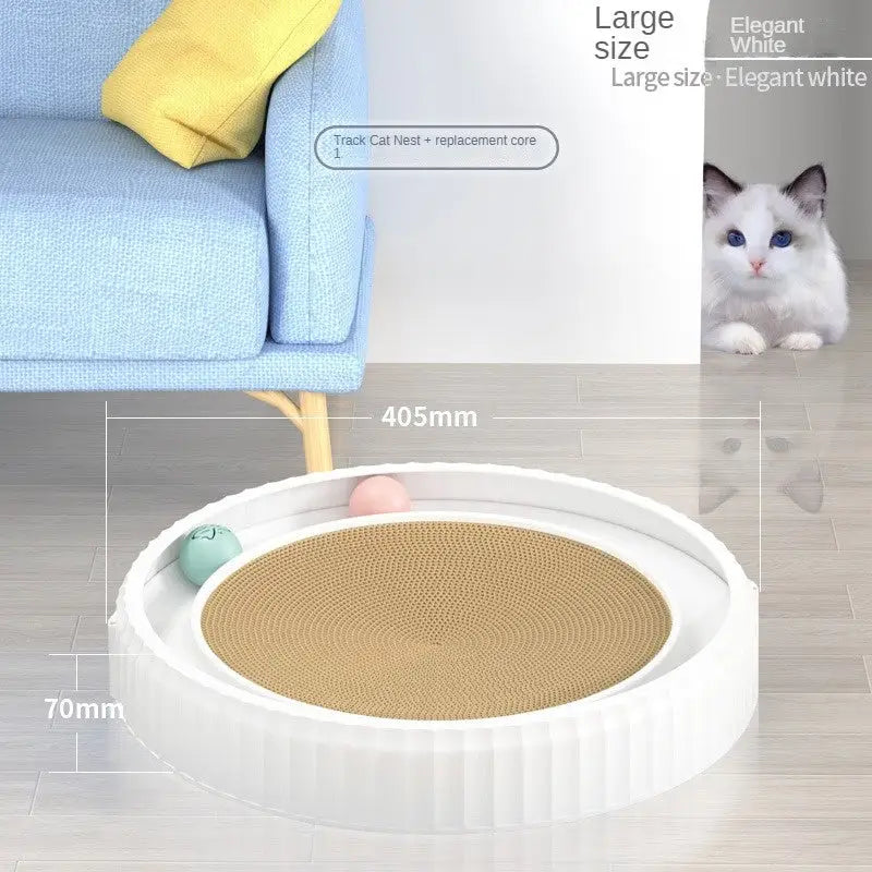 NEW Round Cat Scratching Board Wear-resistant Anti-scratch Claw Grinder Furniture Protector Pet Products Beyond Trends Hub