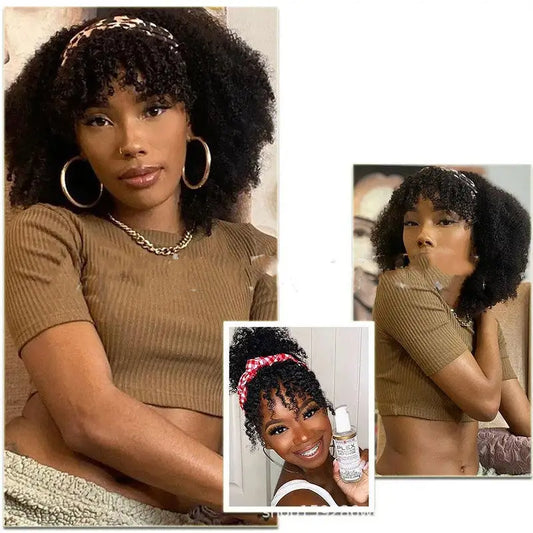 New Style Hair Band Headscarf Wig Headgear Foreign Trade Headscarf Wig Cover African Ladies Small Volume Explosive Head Wig Headscarf - Beyond Trends Hub 