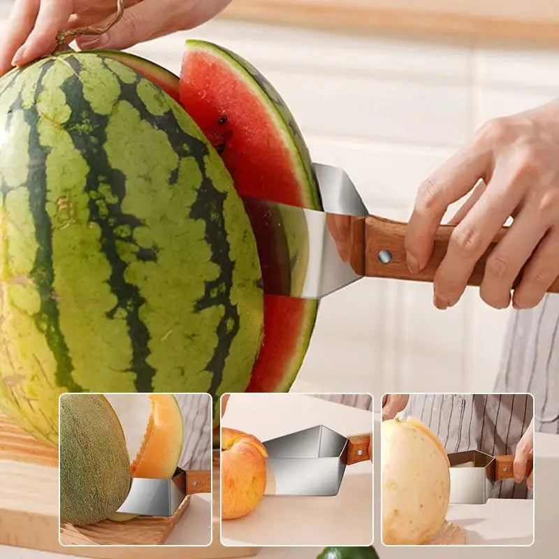 New Watermelon Splitter Watermelon Cutting Artifact 430 Stainless Steel Cutting Piece Splitter Household Melon Triangle Cutting Knife Fruit Knife Kitchen Gadgets Beyond Trends Hub