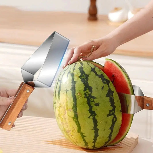 New Watermelon Splitter Watermelon Cutting Artifact 430 Stainless Steel Cutting Piece Splitter Household Melon Triangle Cutting Knife Fruit Knife Kitchen Gadgets Beyond Trends Hub