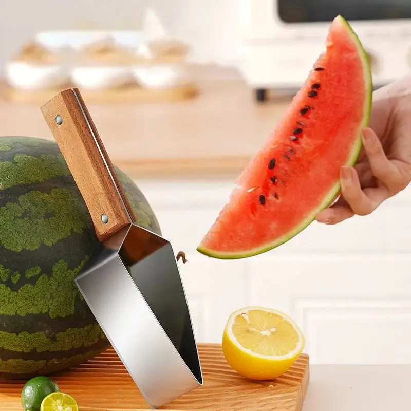 New Watermelon Splitter Watermelon Cutting Artifact 430 Stainless Steel Cutting Piece Splitter Household Melon Triangle Cutting Knife Fruit Knife Kitchen Gadgets Beyond Trends Hub