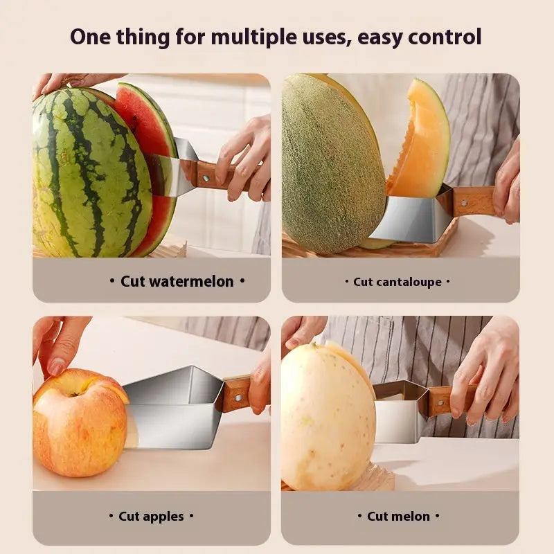 New Watermelon Splitter Watermelon Cutting Artifact 430 Stainless Steel Cutting Piece Splitter Household Melon Triangle Cutting Knife Fruit Knife Kitchen Gadgets Beyond Trends Hub