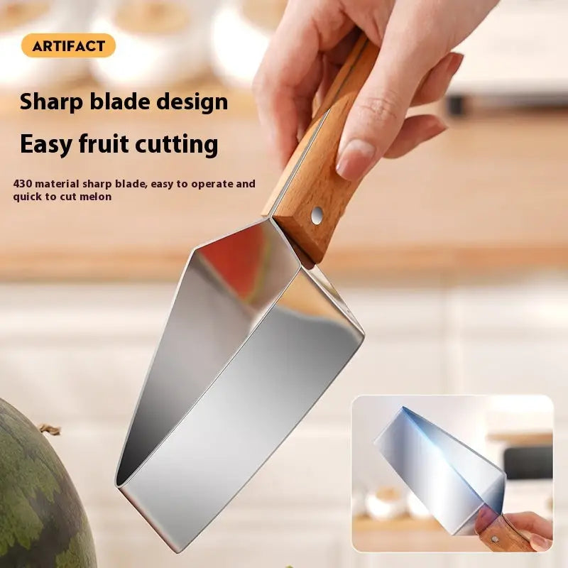 New Watermelon Splitter Watermelon Cutting Artifact 430 Stainless Steel Cutting Piece Splitter Household Melon Triangle Cutting Knife Fruit Knife Kitchen Gadgets Beyond Trends Hub