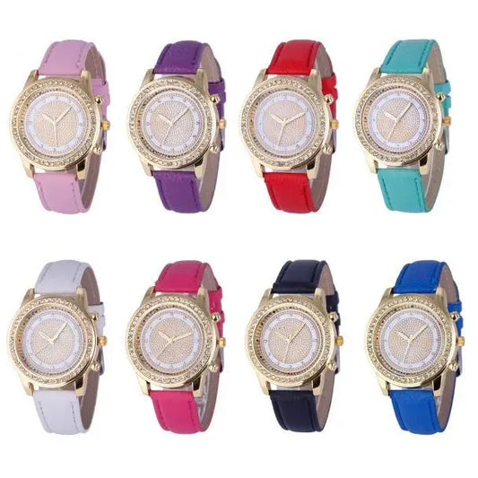 New Women Bracelet Wristwatch ladies Crystal Geneva Watches Fashion Stainless Steel Quartz Wristwatches - Beyond Trends Hub 