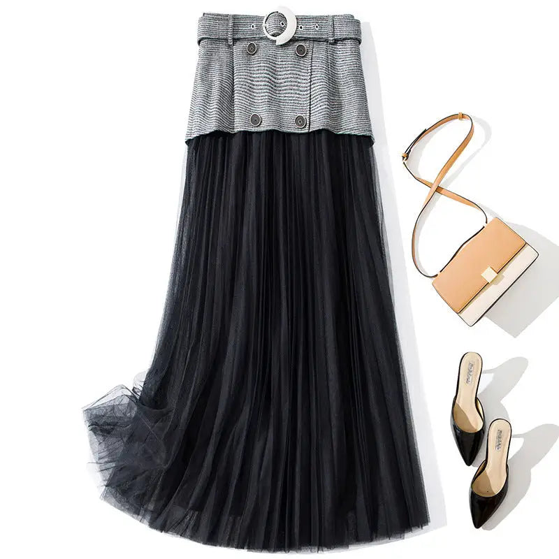 New Women's Belts Show Thin And Elegant Pleated Mesh Skirt - Beyond Trends Hub 