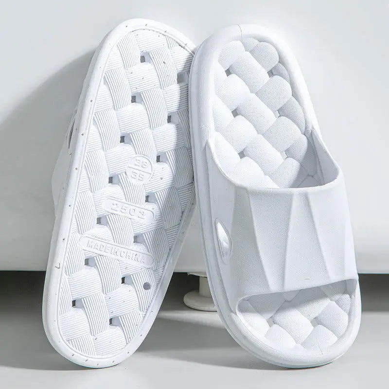 New Woven Texture Non-slip Slippers For Women Summer Indoor Floor Bathroom Home Slipper Men House Shoes Beyond Trends Hub