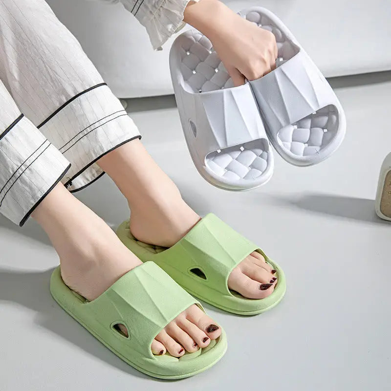 New Woven Texture Non-slip Slippers For Women Summer Indoor Floor Bathroom Home Slipper Men House Shoes Beyond Trends Hub