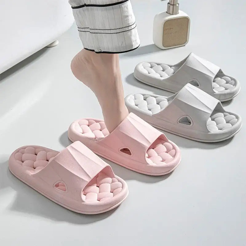 New Woven Texture Non-slip Slippers For Women Summer Indoor Floor Bathroom Home Slipper Men House Shoes Beyond Trends Hub