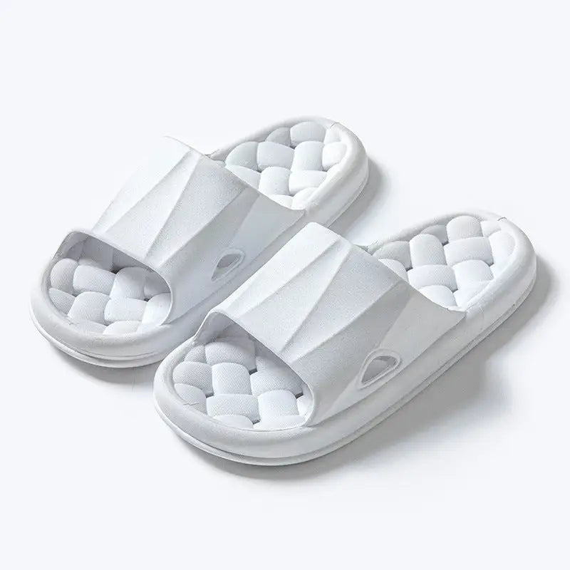 New Woven Texture Non-slip Slippers For Women Summer Indoor Floor Bathroom Home Slipper Men House Shoes Beyond Trends Hub