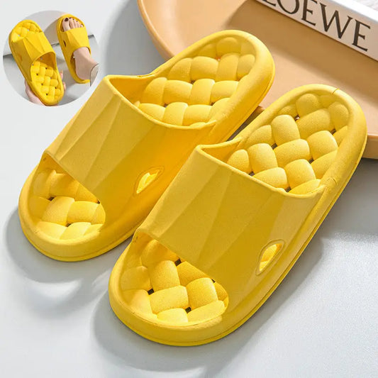 New Woven Texture Non-slip Slippers For Women Summer Indoor Floor Bathroom Home Slipper Men House Shoes Beyond Trends Hub