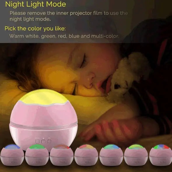 Night Light Projector For Kids 2 In 1 Ocean And Starry Projector 360 Rotating Baby Night Lights Lamp For Bedroom