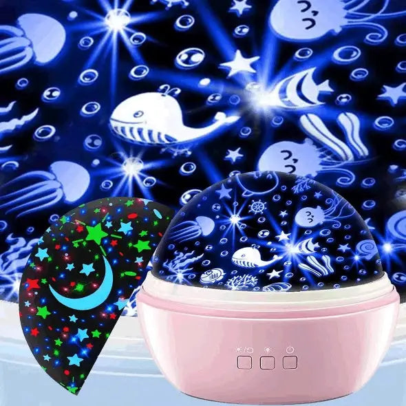 Night Light Projector For Kids 2 In 1 Ocean And Starry Projector 360 Rotating Baby Night Lights Lamp For Bedroom