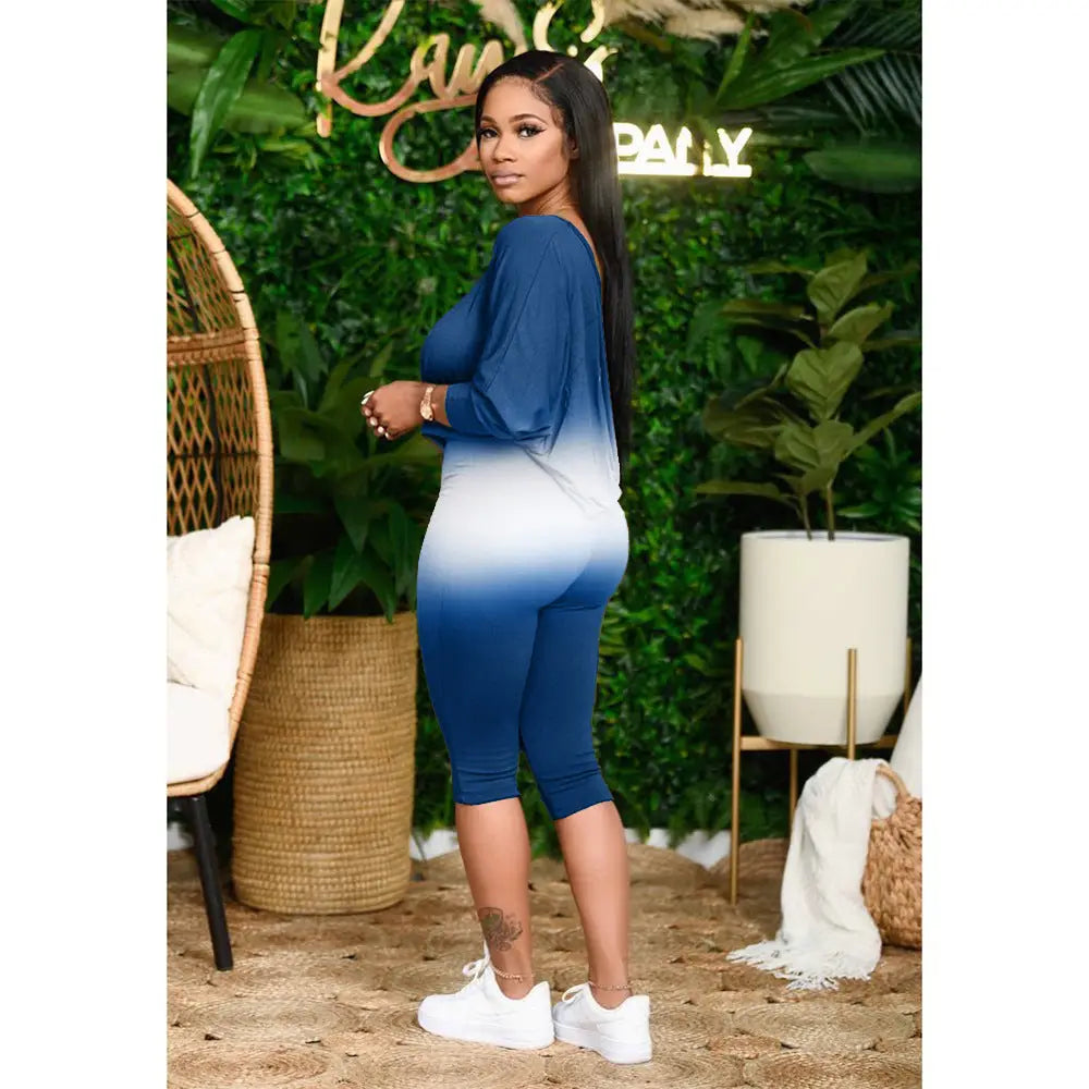 Oblique Shoulder Plus Size Women’s Two-Piece Suit