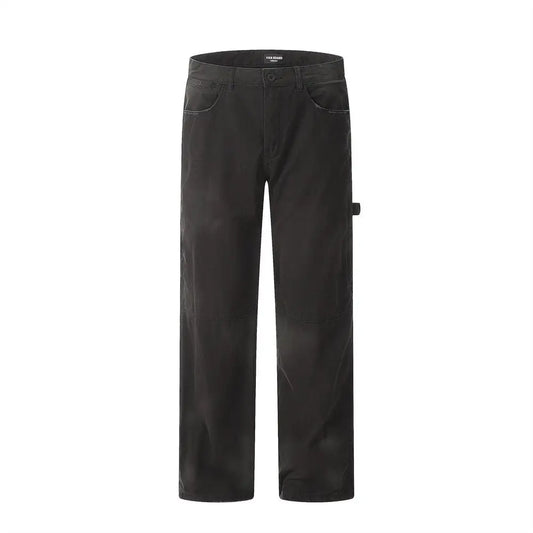 Old Washing Water Denim Straight-leg Trousers Men