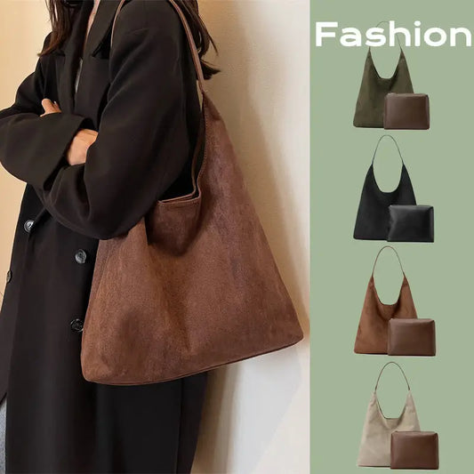 One-shoulder Underarm Bag Women's Large Capacity Shoulder Bag Solid Color Simple Casual Commuter Bag Beyond Trends Hub