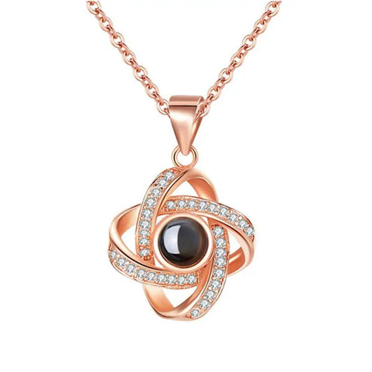 Original Projection Necklace Jewelry Gift with Hidden Love Words for Women Beyond Trends Hub