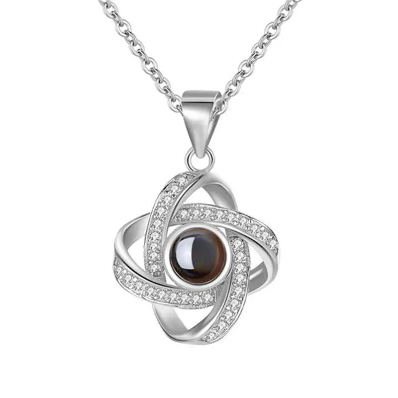 Original Projection Necklace Jewelry Gift with Hidden Love Words for Women Beyond Trends Hub