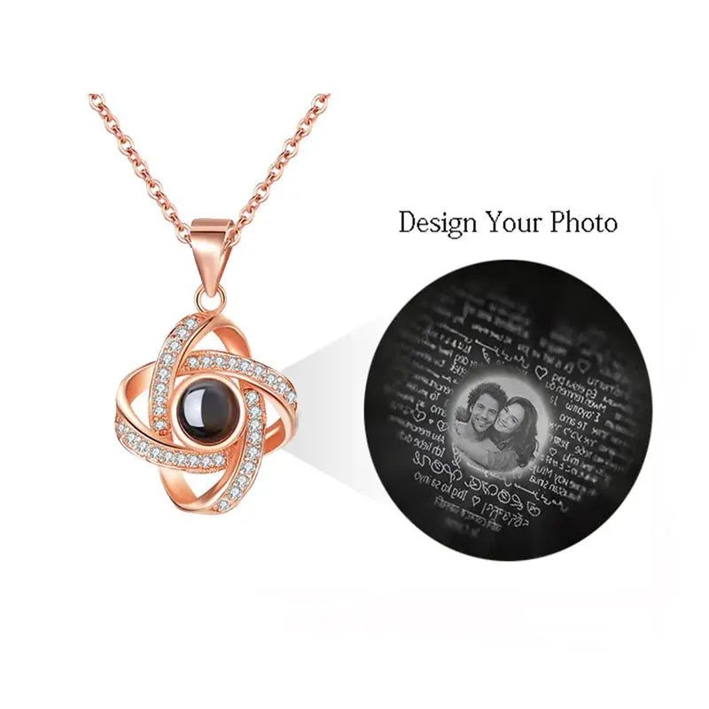 Original Projection Necklace Jewelry Gift with Hidden Love Words for Women Beyond Trends Hub