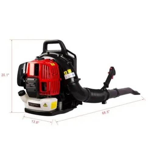 OSAKAPRO 52CC 2-Cycle Gas Backpack Leaf Blower With Extention Tube - Red - 5